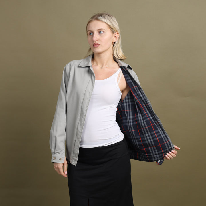Burberry's Harrington Jacket Grey Women's UK 8