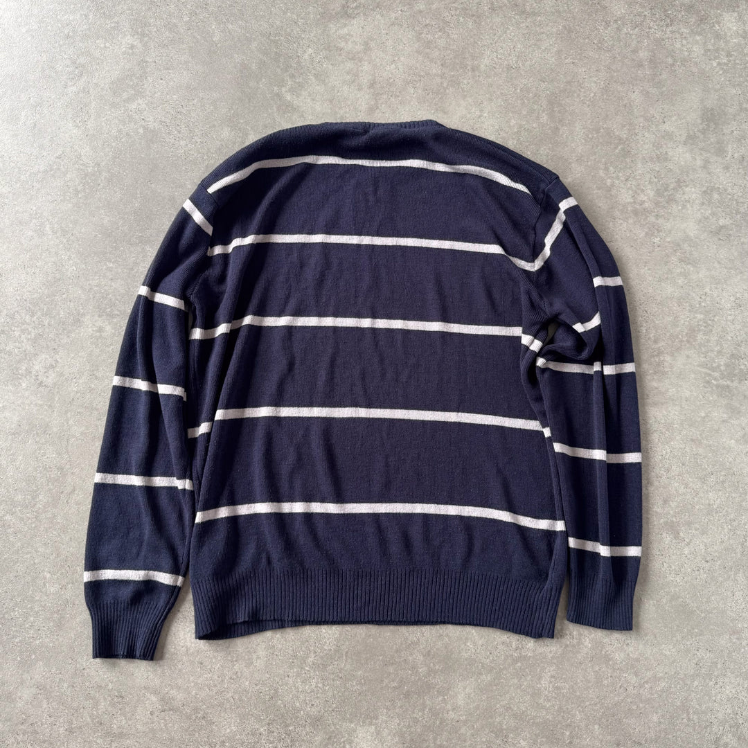 Paul & Shark Crew Neck Jumper Navy Blue & Grey Men's L