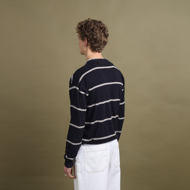 Paul & Shark Crew Neck Jumper Navy Blue & Grey Men's L