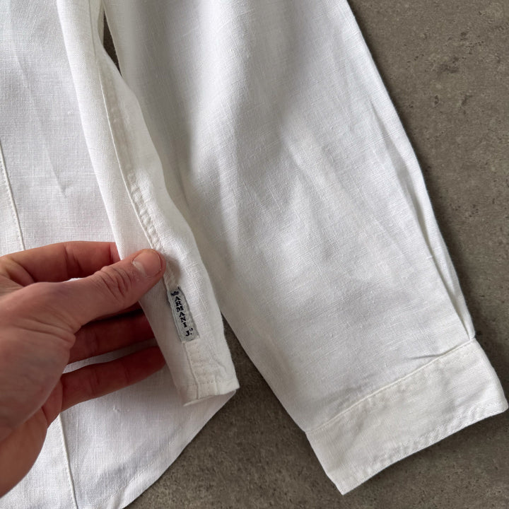 Armani Jeans Linen Shirt White Women's UK 10