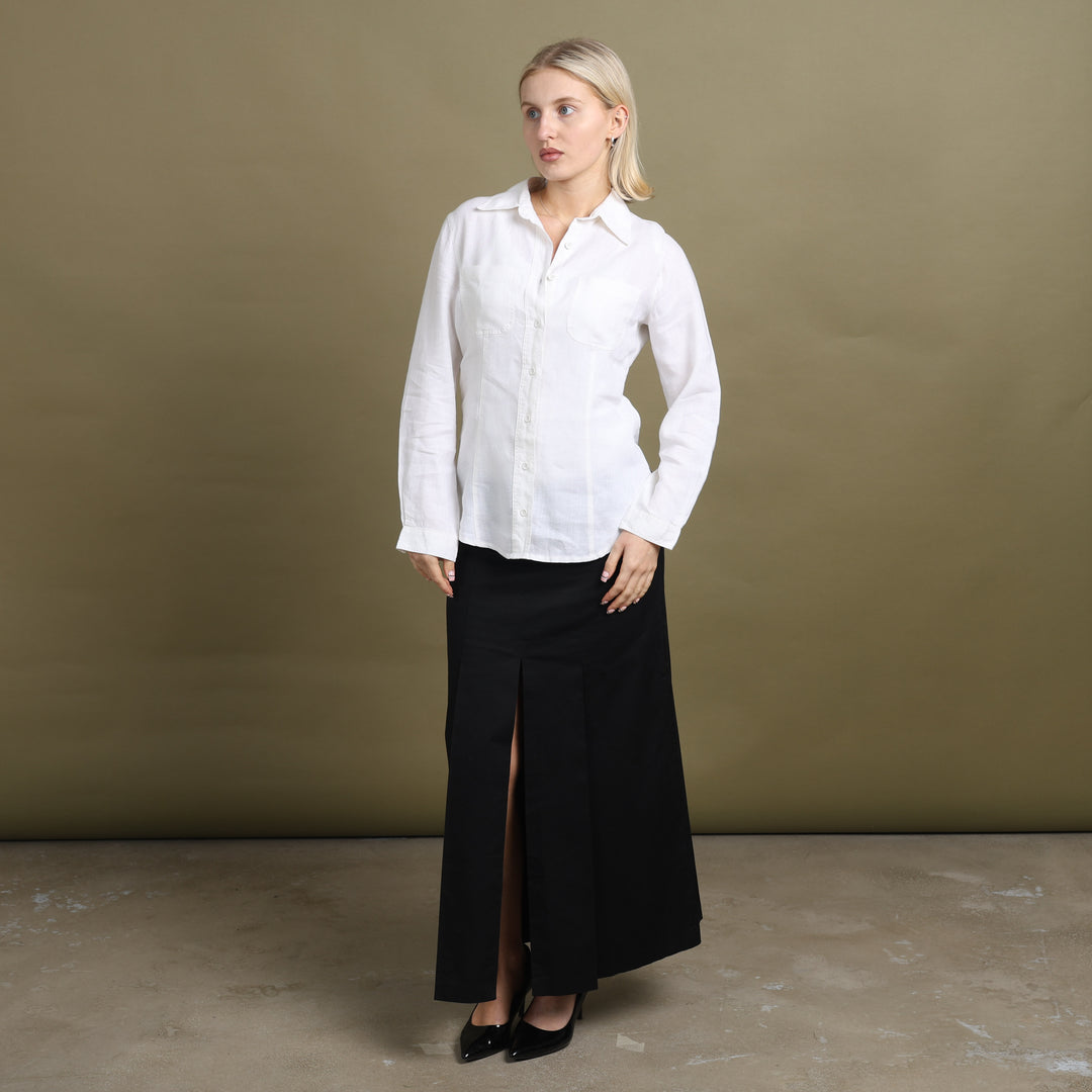 Armani Jeans Linen Shirt White Women's UK 10