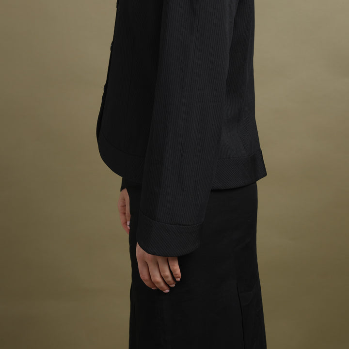 Armani Collezioni Collarless Blazer Black Women's UK 12