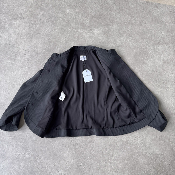 Armani Collezioni Collarless Blazer Black Women's UK 12