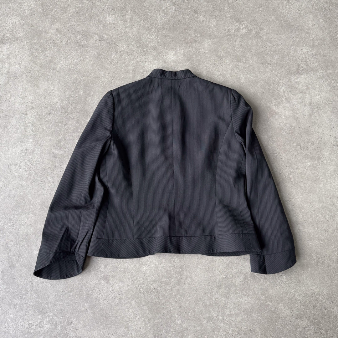 Armani Collezioni Collarless Blazer Black Women's UK 12