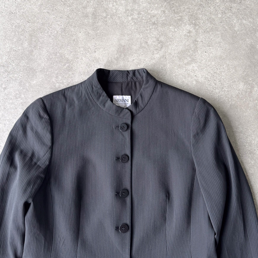 Armani Collezioni Collarless Blazer Black Women's UK 12