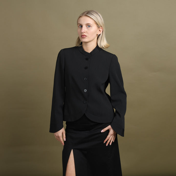 Armani Collezioni Collarless Blazer Black Women's UK 12