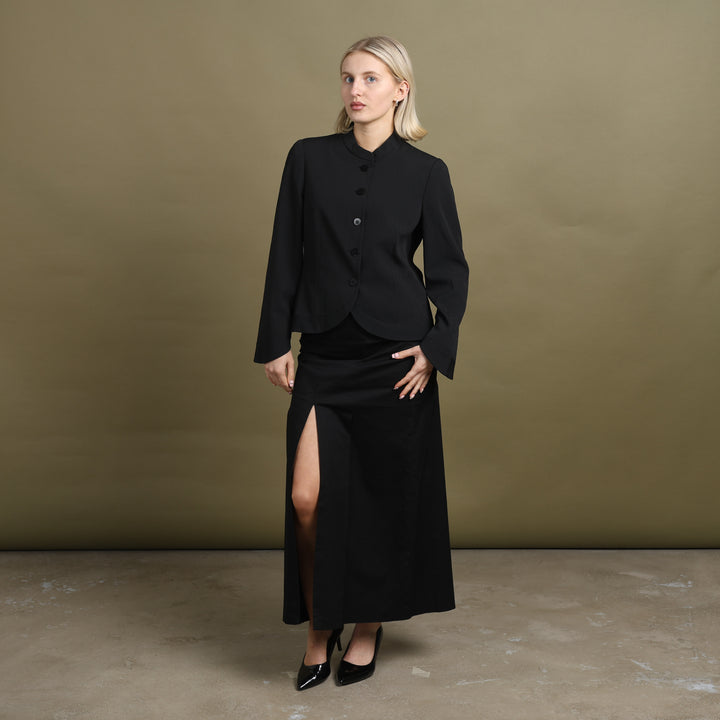 Armani Collezioni Collarless Blazer Black Women's UK 12