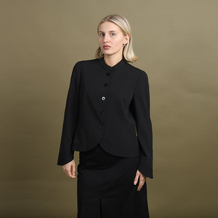 Armani Collezioni Collarless Blazer Black Women's UK 12