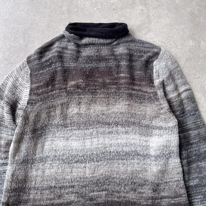 Armani Collezioni Turtleneck Jumper Black & Grey Men's L