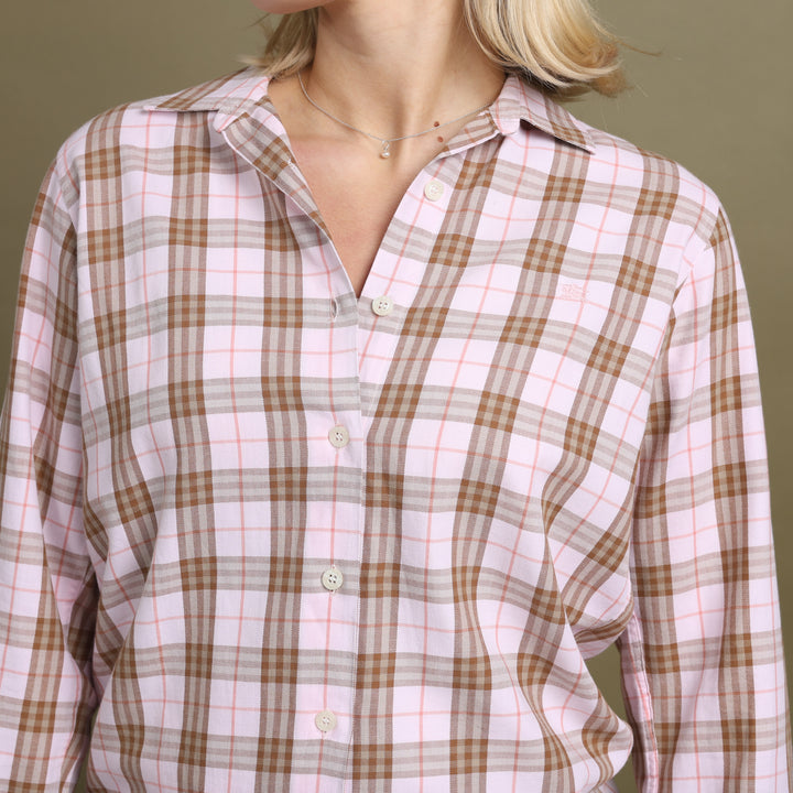 Burberry Shirt Pink & Beige Women's UK 10