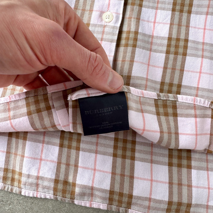 Burberry Shirt Pink & Beige Women's UK 10