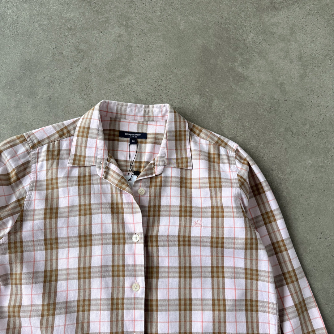 Burberry Shirt Pink & Beige Women's UK 10