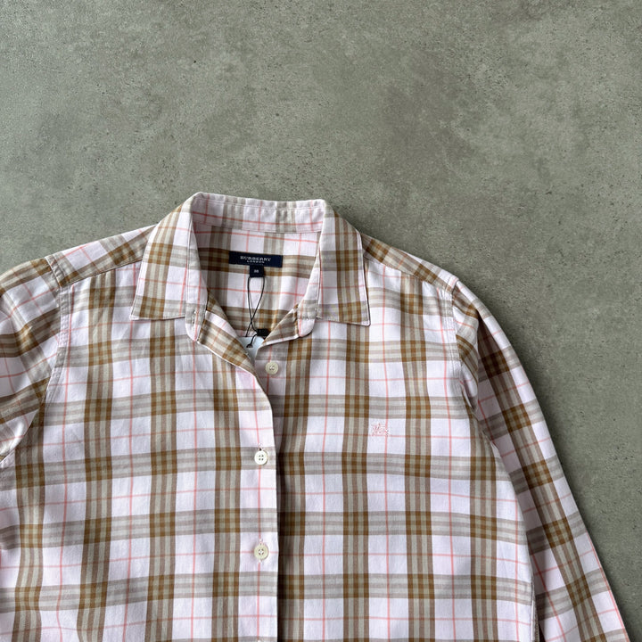 Burberry Shirt Pink & Beige Women's UK 10