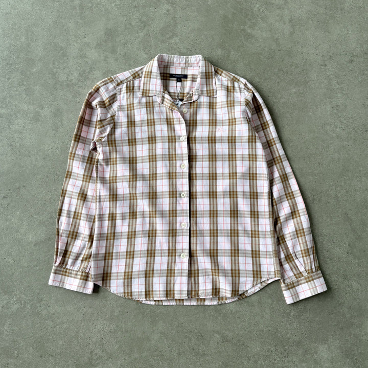 Burberry Shirt Pink & Beige Women's UK 10