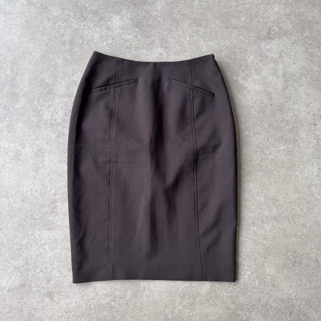 Thomas Burberry Midi Skirt Brown Women's UK 10