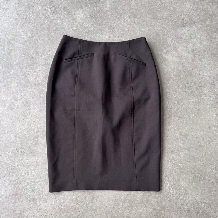 Thomas Burberry Midi Skirt Brown Women's UK 10