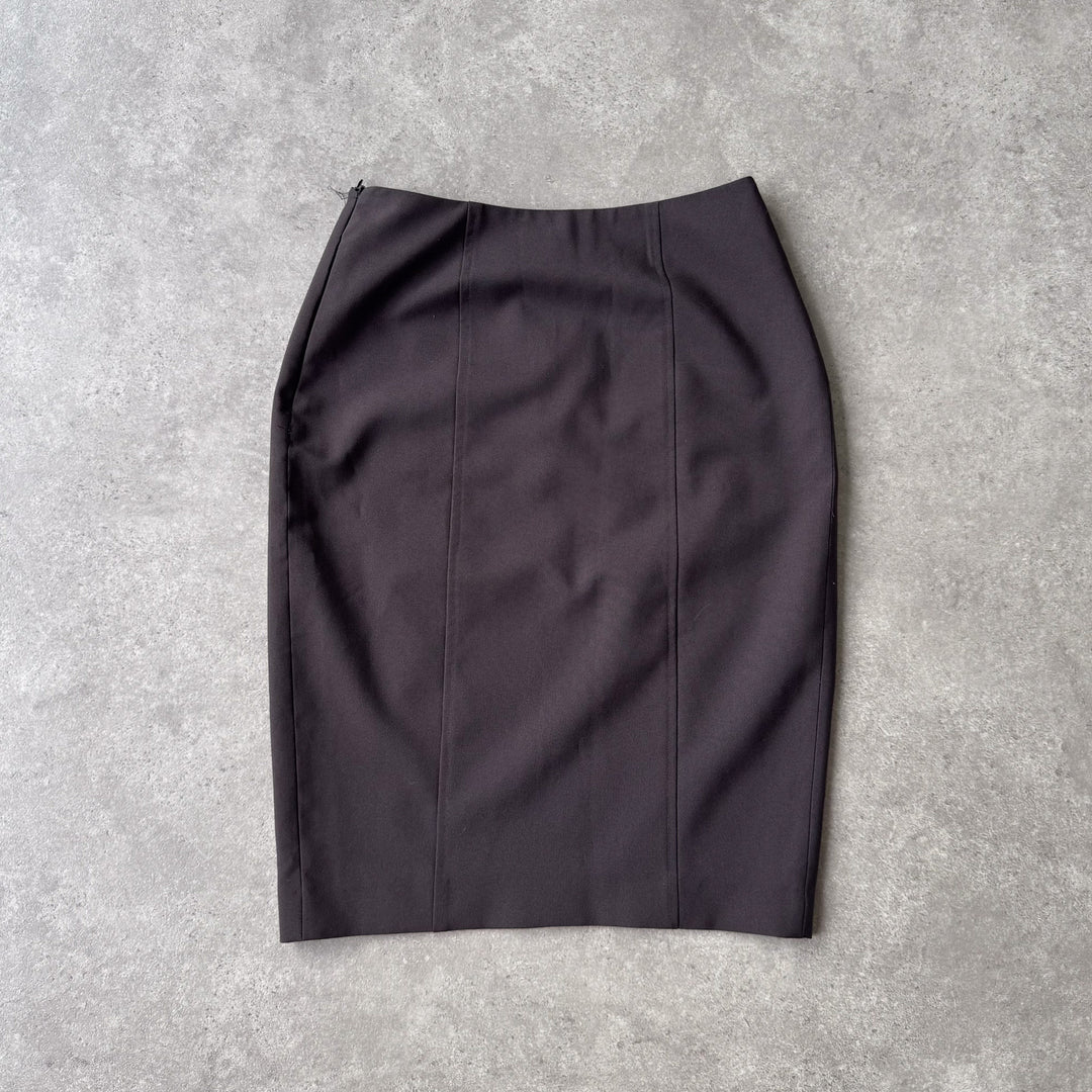 Thomas Burberry Midi Skirt Brown Women's UK 10