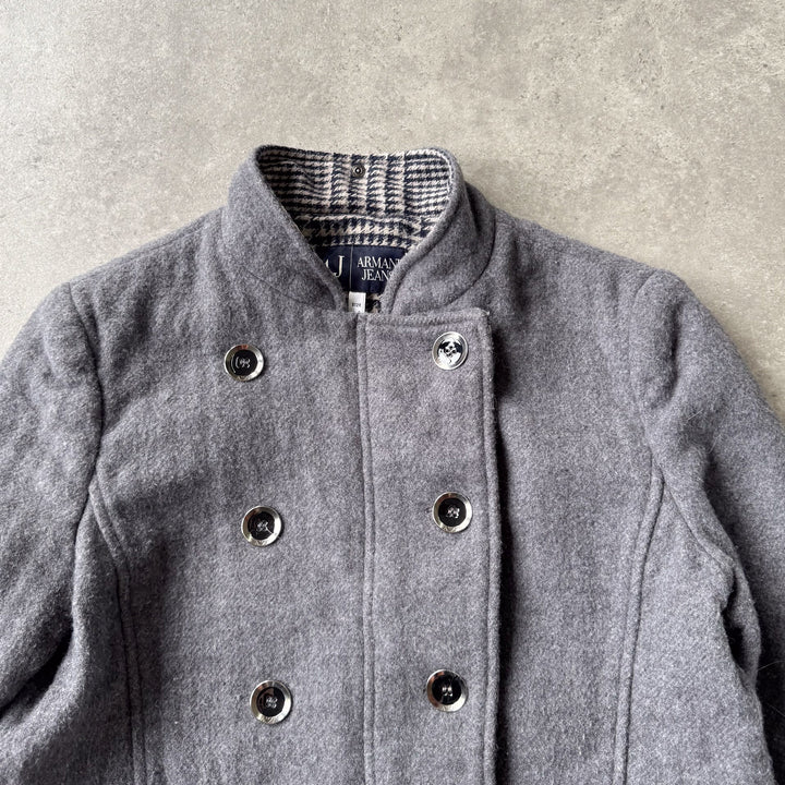 Armani Jeans Pea Coat Grey Women's UK 8