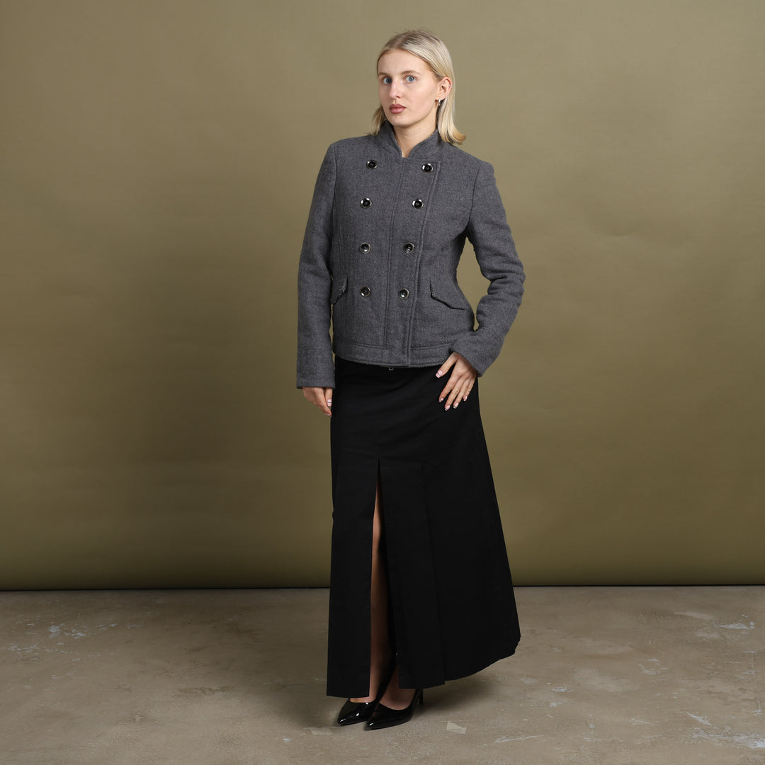 Armani Jeans Pea Coat Grey Women's UK 8