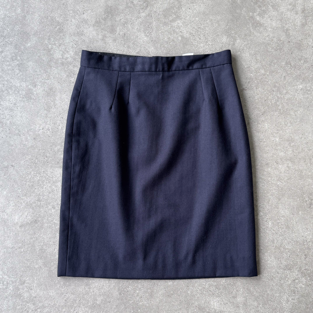Dolce & Gabbana Midi Skirt Navy Blue Women's UK 12