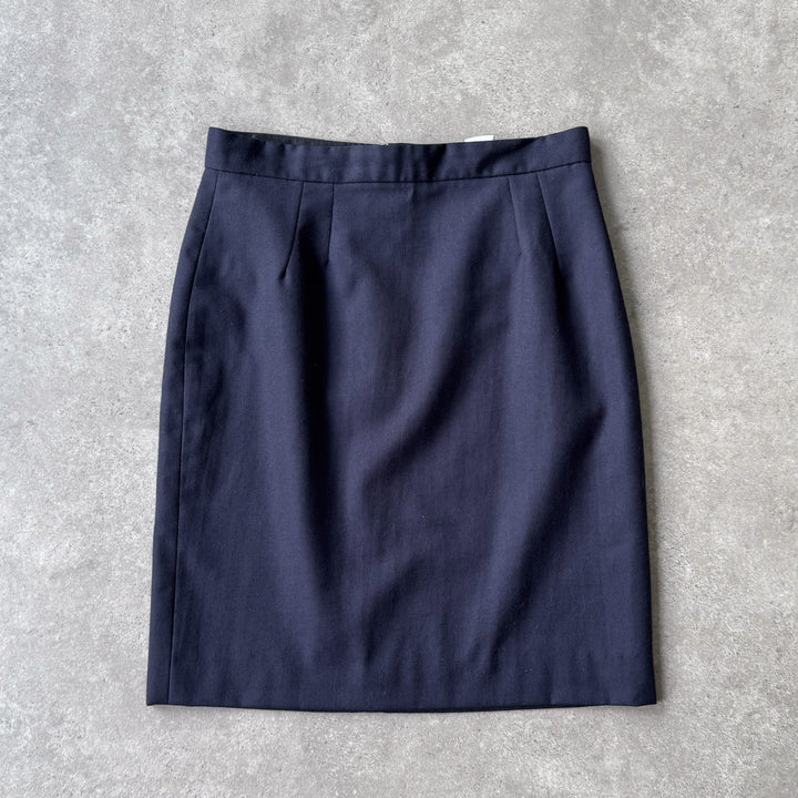 Dolce & Gabbana Midi Skirt Navy Blue Women's UK 12