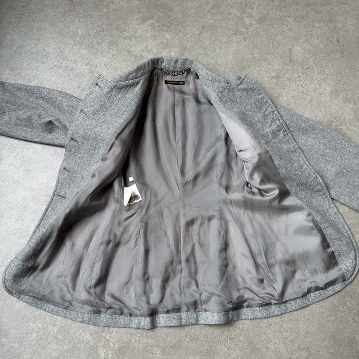 Alexander McQueen Asymmetric Blazer Grey Women's UK 8