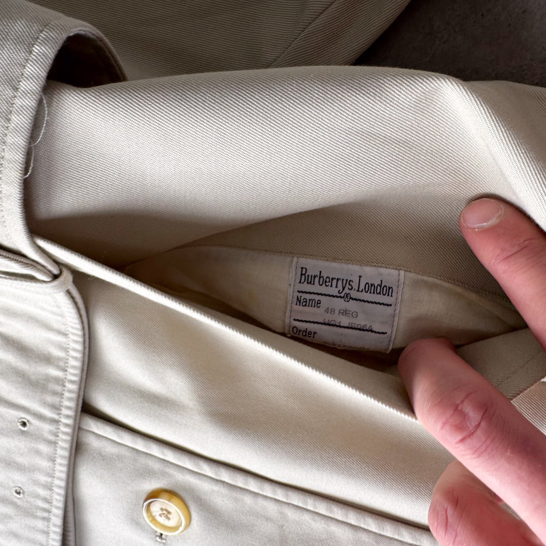 Burberry's Trench Coat Cream Men's L