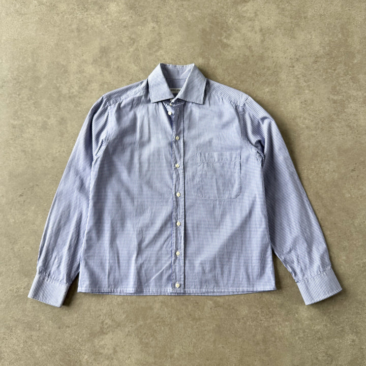 Giorgio Armani Dress Shirt Blue & White Men's M