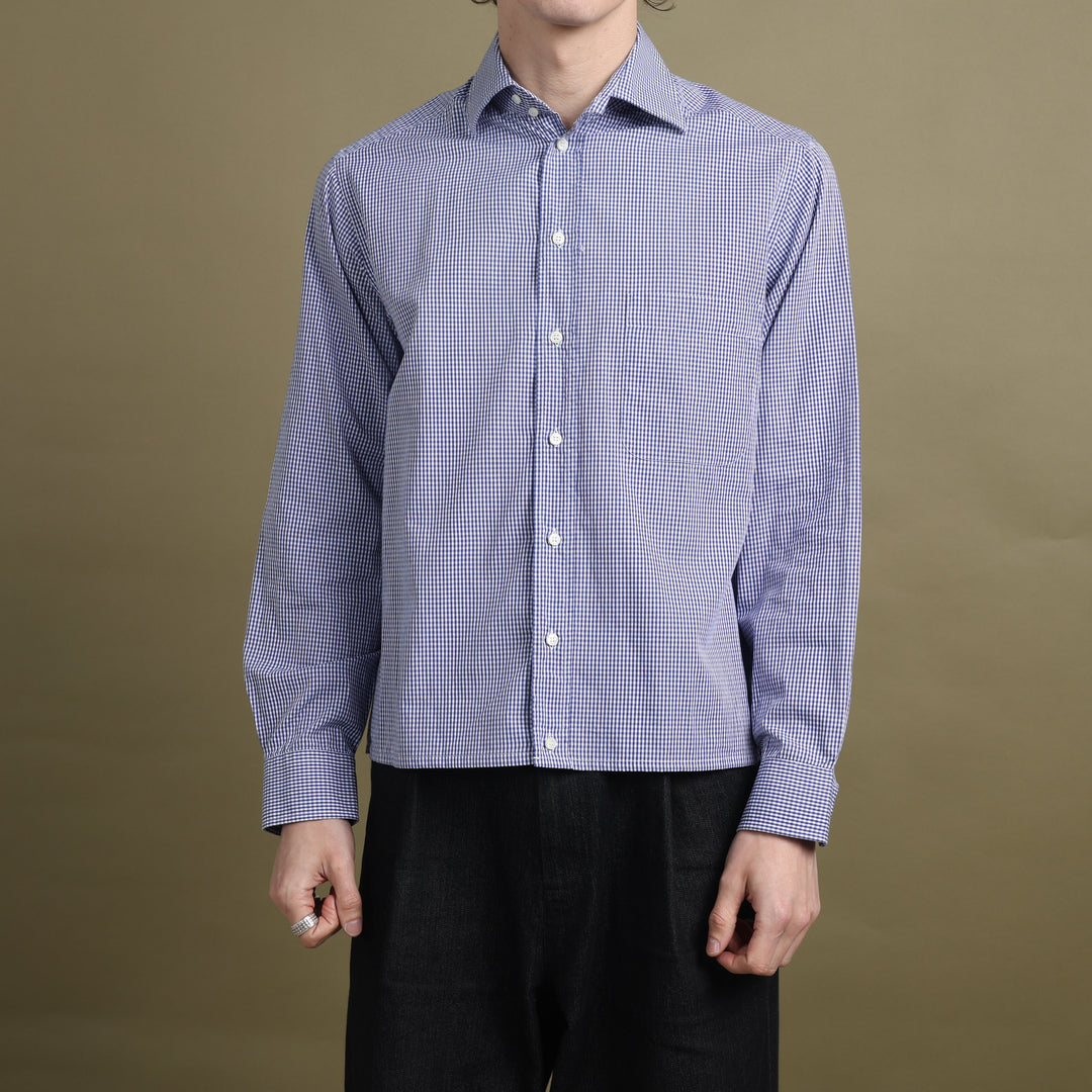 Giorgio Armani Dress Shirt Blue & White Men's M