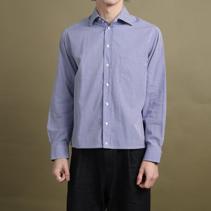Giorgio Armani Dress Shirt Blue & White Men's M