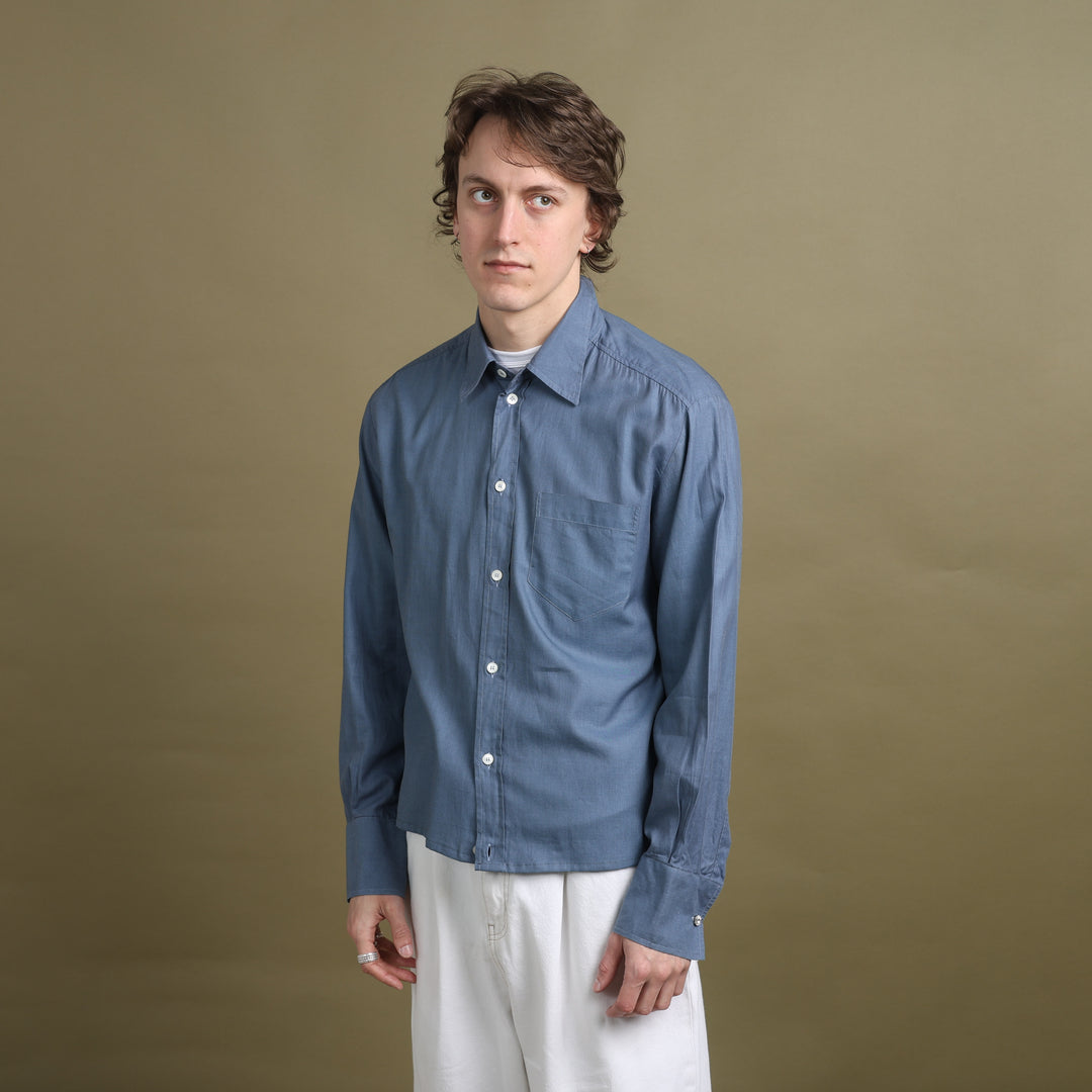 Dolce & Gabbana Dress Shirt Teal & Bottle Blue Men's M