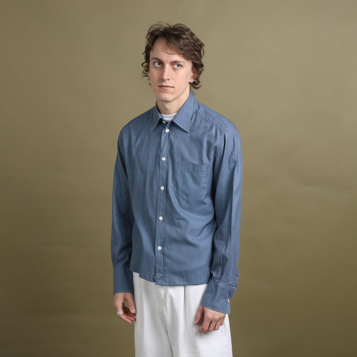 Dolce & Gabbana Dress Shirt Teal & Bottle Blue Men's M