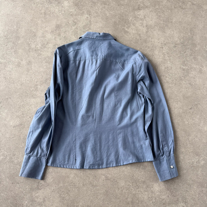 Dolce & Gabbana Dress Shirt Teal & Bottle Blue Men's M