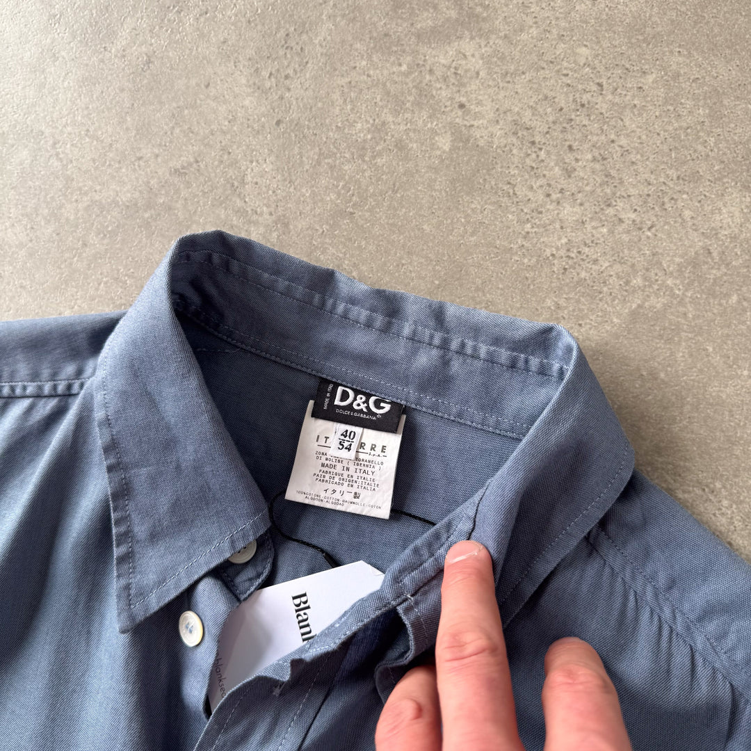 Dolce & Gabbana Dress Shirt Teal & Bottle Blue Men's M