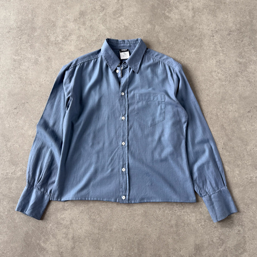 Dolce & Gabbana Dress Shirt Teal & Bottle Blue Men's M