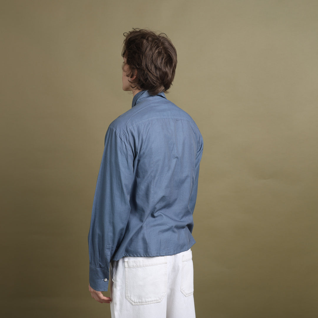 Dolce & Gabbana Dress Shirt Teal & Bottle Blue Men's M