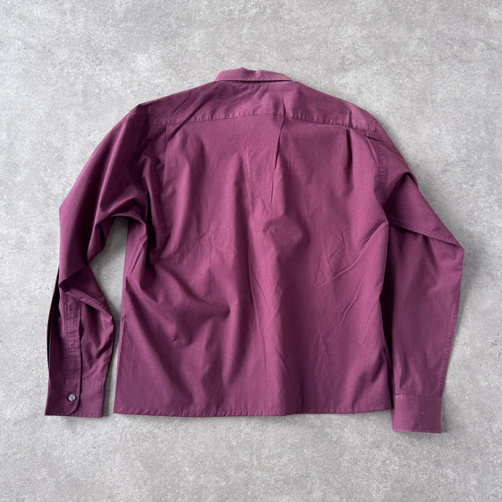 Yves Saint Laurent Dress Shirt Burgundy Men's L