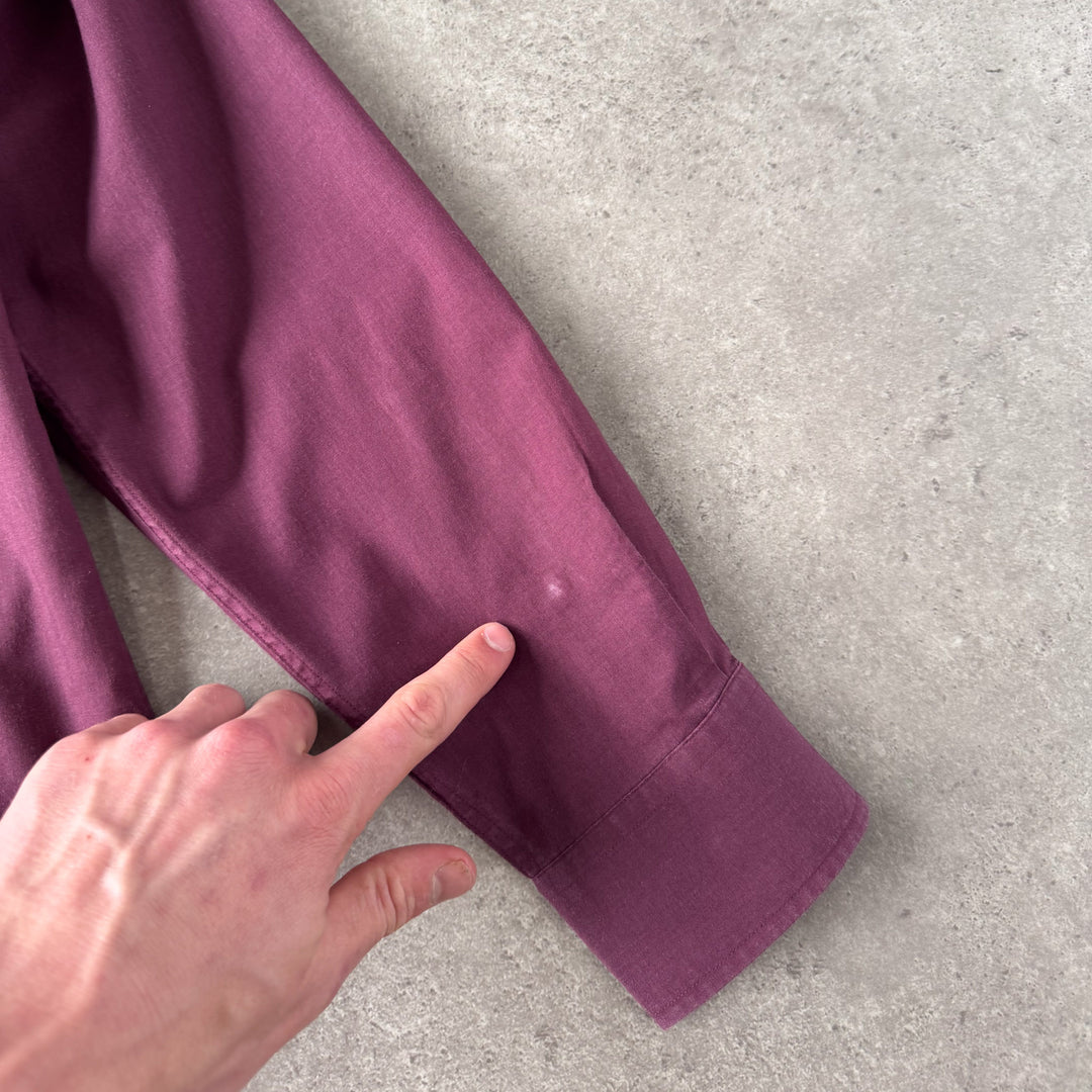 Yves Saint Laurent Dress Shirt Burgundy Men's L