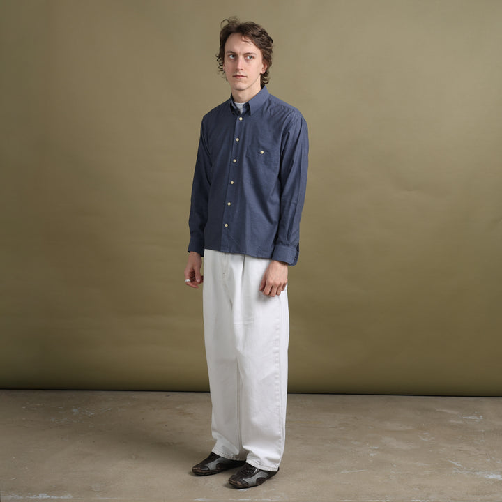 Yves Saint Laurent Dress Shirt Blue & Black Men's M