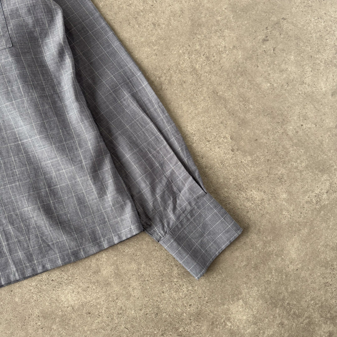 Yves Saint Laurent Dress Shirt Grey & White Men's M