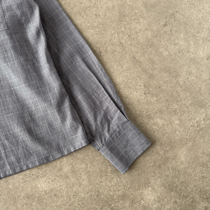 Yves Saint Laurent Dress Shirt Grey & White Men's M