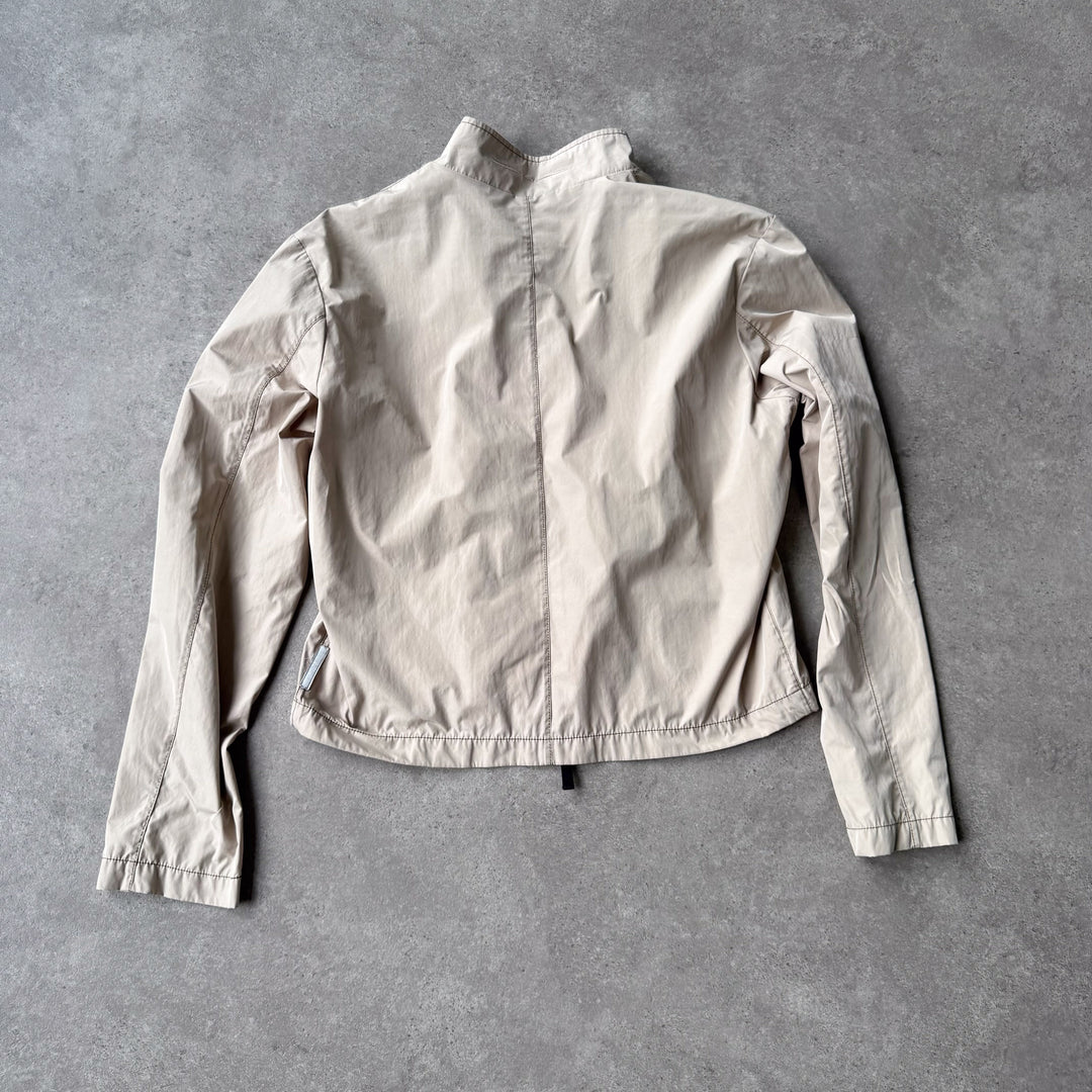 Armani Jeans Biker Jacket Beige Men's L/M