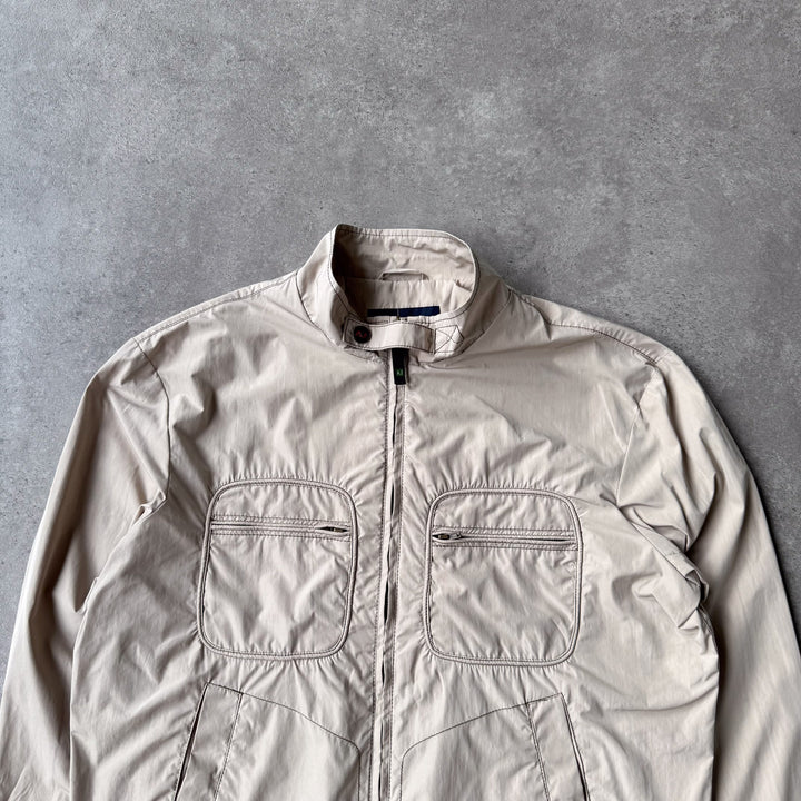 Armani Jeans Biker Jacket Beige Men's L/M