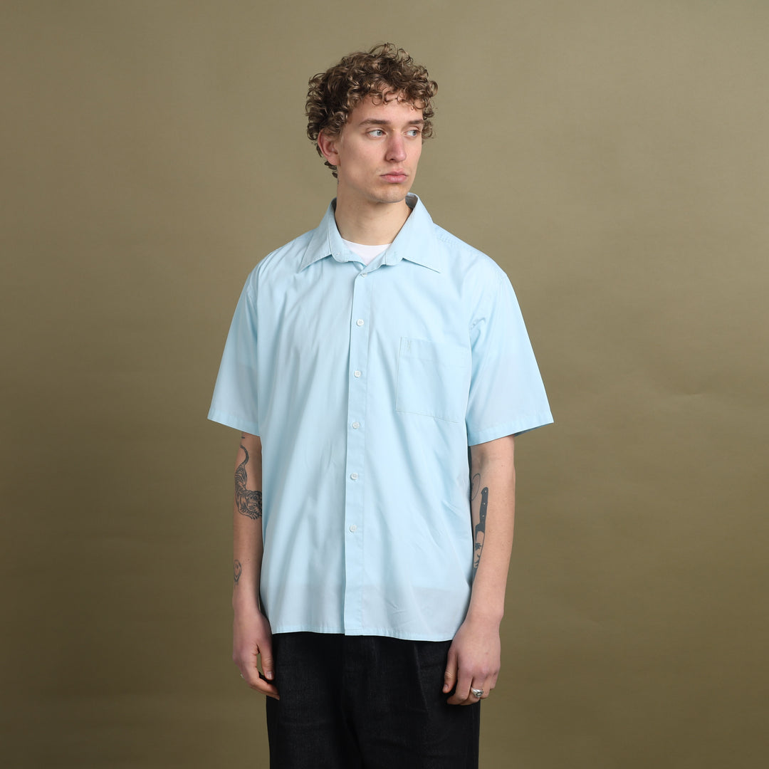 Yves Saint Laurent Short Sleeve Shirt Aqua Blue Men's XL