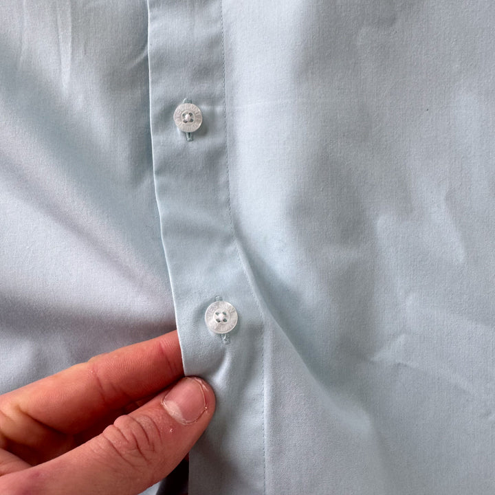 Yves Saint Laurent Short Sleeve Shirt Aqua Blue Men's XL