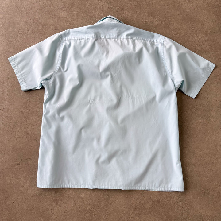 Yves Saint Laurent Short Sleeve Shirt Aqua Blue Men's XL