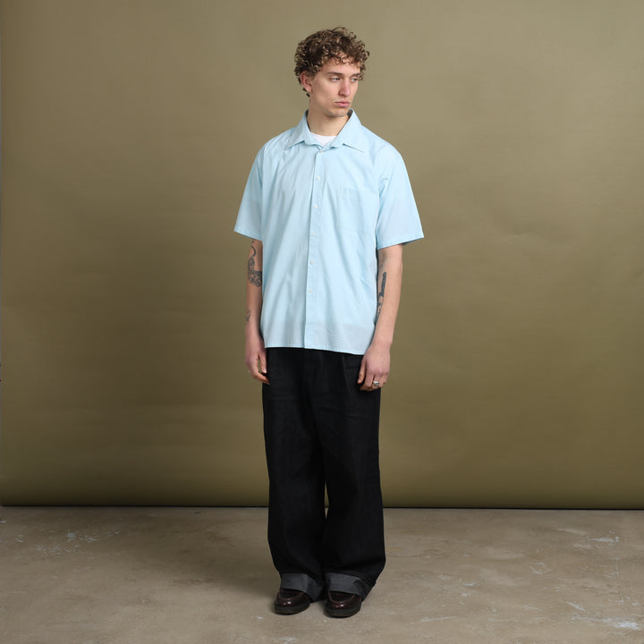 Yves Saint Laurent Short Sleeve Shirt Aqua Blue Men's XL