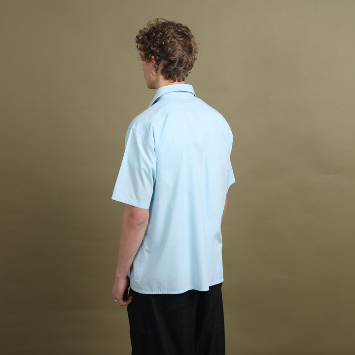 Yves Saint Laurent Short Sleeve Shirt Aqua Blue Men's XL