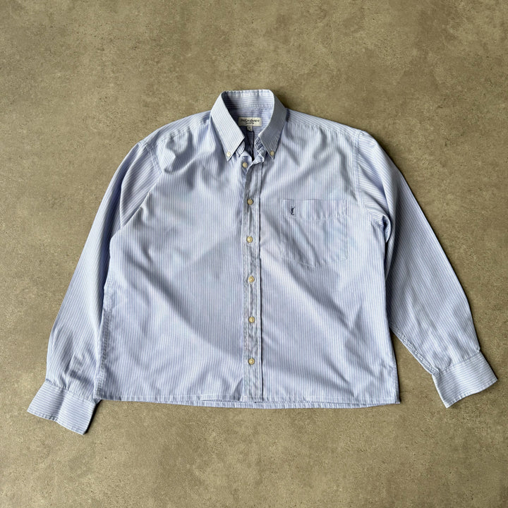 Yves Saint Laurent Shirt Light Blue & White Men's M