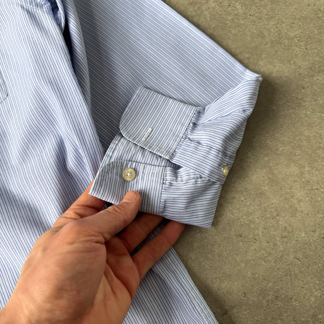 Yves Saint Laurent Shirt Light Blue & White Men's M